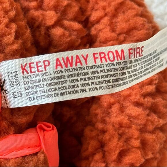 Free People Movement Lead The Pack Neon Coral Combo Fleece Oversized Hoodie XS - Picture 9 of 12